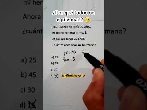 Problema de edades | Cuando tenía 10 años, mi hermano tenía la mitad