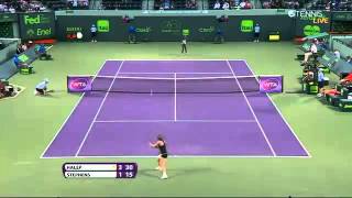 HD Simona Halep vs Sloane Stephens SET 1 Highlights MIAMI 2015