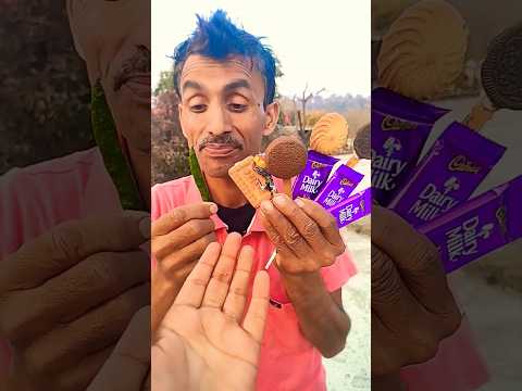 Dairy milk chocolate ? aur chocolate biscuit ?#oreobiscuit#lollipop#parle_g#shortsfeed