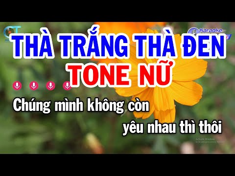 Karaoke Thà Trắng Thà Đen Tone Nữ ( F#m ) Nhạc Sống Đồng Sen