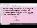 Percent Word Problems Mastery
