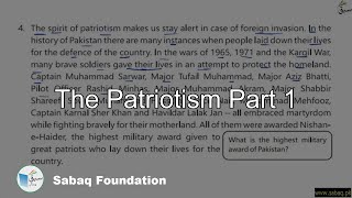 The Patriotism Part 1