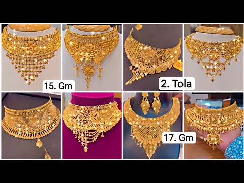 Gold Choker Necklace With Price | Gold Necklace Set With Price And Weight |Gold Necklace Designs #57