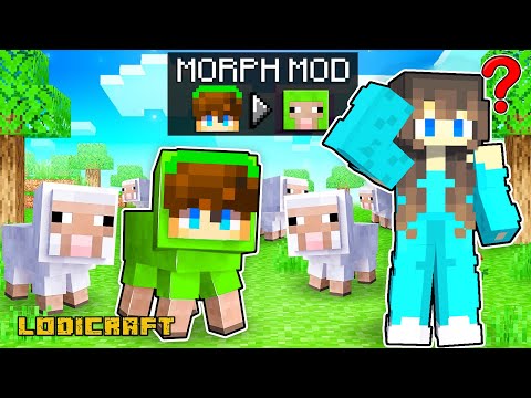 Olip Using MORPH MOD to Cheat in Minecraft HIDE N' SEEK!