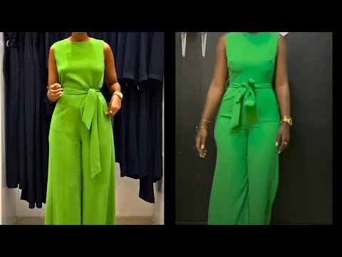 How to cut and sew a basic palazzo jumpsuit