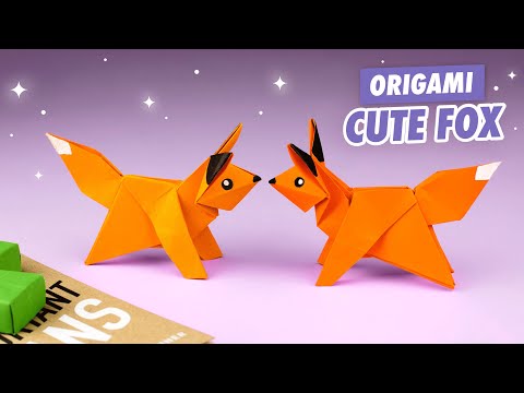 Оригами Лиса из бумаги | Origami Paper Fox