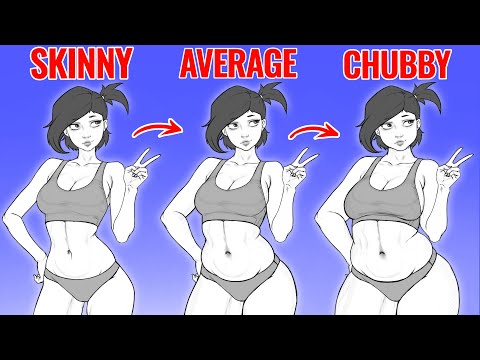 HOW TO DRAW CHUBBY WOMEN BODY TYPES