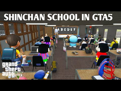 😱Sinchan Doraemon Going To School🏫#gta5 #shinchan #doraemon #lakshmigamer