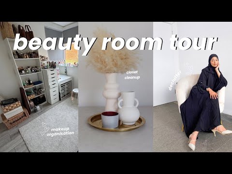 my makeup room tour: vanity organisation, deep clean, declutter