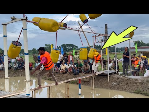 Will anyone be able to go or will they fall in the middle #funnygame #gameevent #mrbeast #alamin9930