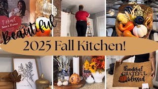 2025 Beautiful Fall Kitchen Decorate with Me on a Budget