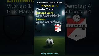 Helmond Sport x Emmen ao vivo - 22/08/2025