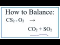 Balancing Chemical Equations