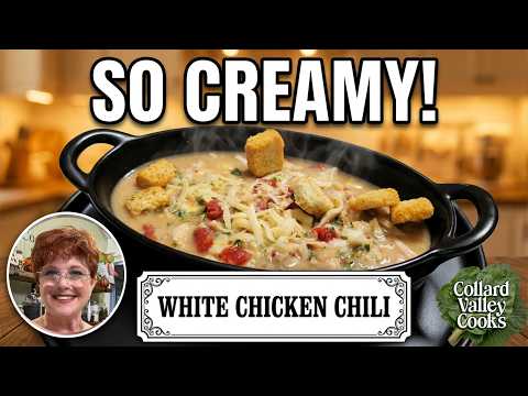 Creamy White Chicken Chili - Easy Rotisserie Chicken Recipe