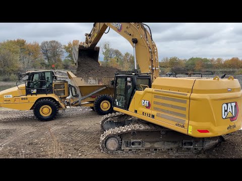 Brand New Caterpillar Equipment: 352 Excavator And 730 Articulated Trucks In Action - Interkat SA-4K