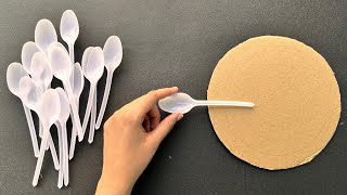 3 Beautiful Flower Wall Hanging using Plastic Spoons / Paper Craft For Home Decoration /DIY