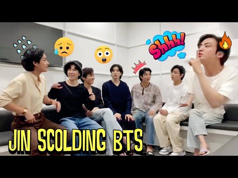 Jin being so done with BTS & scolding them for 10 mins straight | jin rapping when angry