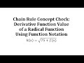Understanding Derivatives and Chain Rule