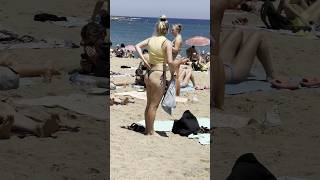 Chilling At Barcelona Beach #beach #youtube #shortsvideo #youtubeshorts #shorts