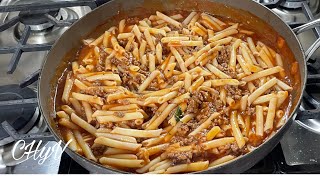 Pasta con Carne Molida