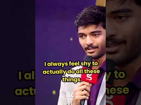 Our World Champion Gukesh feels shy to dance #chess #gukesh #shorts