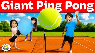 We Made GIANT Ping Pong! Family Game Challenge!