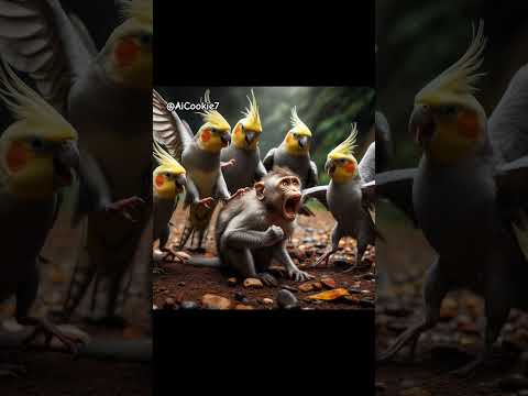 Cookie Calls his Friends to Save Him | Ai Story #aiimages #aiimagination #aianimals #cockatielsing