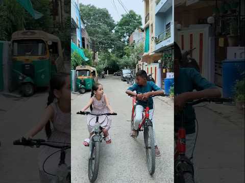 चिक्की जीत गई साइकल रेस🚴‍♀️🥳🤣 #funny #viralvideo #family #comedy #kajalsoni ​⁠@kajalsoni