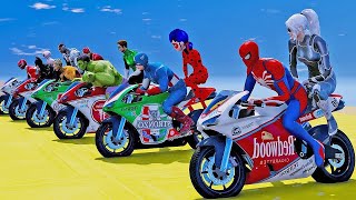 MOTOS com Homem Aranha e Vilões no DESAFIO da CAIXA DE BOLAS  | GT 5 GAMEPLAY