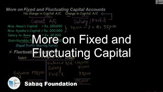 More on Fixed and Fluctuating Capital