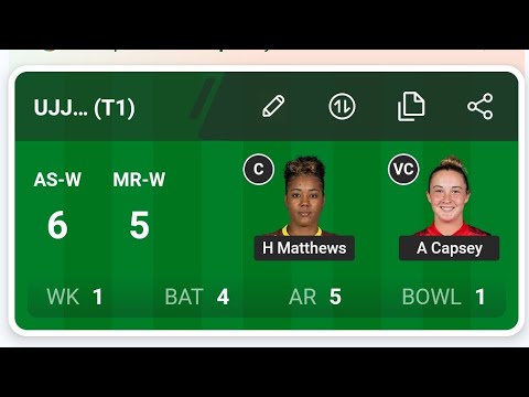 AS-W Vs MR-W Dream11 Prediction | AS-W Vs MR-W Dream11 Team | AS W Vs MR W Dream11 Prediction Today