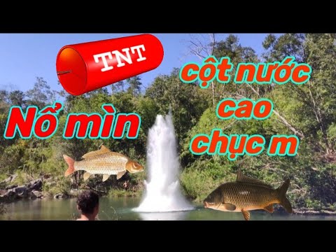 Ném mìn bắt cá..Nổ banh nát cả khu suối..khiếp thật...