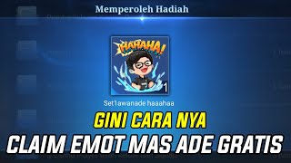 CARA CLAIM BATTLE EMOTE MAS ADE GRATIS! BURUAN LOGIN UNTUK CLAIM EMOT MAS ADE GRATIS ML