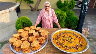 Dal Pakwan Prepared By Granny | सिंधी पकवान दाल |Dal Sandwich | Veg Village Food