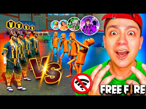 4 VERIFICADOS SAKURAS TROLEAN SIN INTERNET EN FREE FIRE🔥😱!