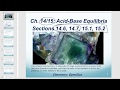 Acid-Base Reactions and Equations