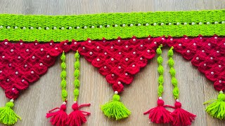New ￼ design woollen Moti Toran Crochet￼