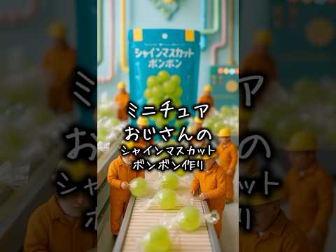 ミニチュアおじさんのシャインマスカットボンボン作り#ミニチュア #お菓子作り #シャインマスカット #おじさん