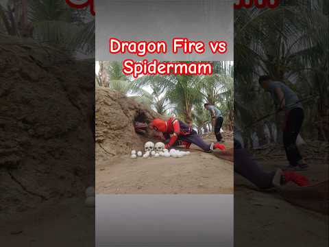 Spiderman facing Fire 🔥 HORRIBLE Dragons #mikehausla #shortvideo #spiderman #dragon