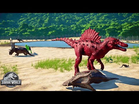 Indoraptor in Hulk Form vs. Monster Spinosaurus in Jurassic World Evolution