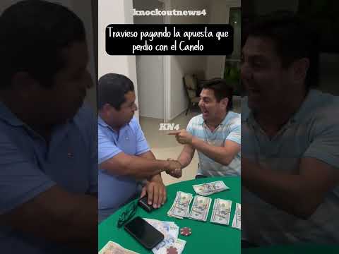 Travieso pagando la apuesta que perdió con el Canelo 🥊💸