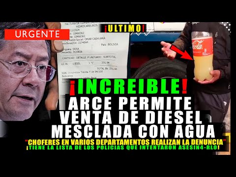 INCREIBLE. ARCE CAE BAJO. PERMITE LA VENTA DE DIESEL CON AGUA. ¡YPFB LO CONFIRMA!