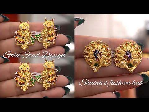 Beutiful Gold Earrings Design with weight @shainafashionhub