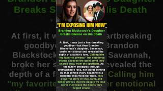 Brandon Blackstock's Daughter Breaks Silence on His Death #shorts