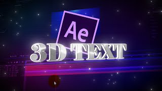 3d text after effects tutorial