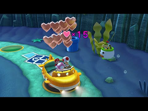 Mario Party 10 - Mario vs Donkey Kong vs Toad vs Toadette vs Bowser - Whimsical Waters