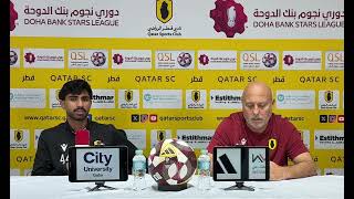 المؤتمر  الصحفي قبل مباراة قطر والسد ضمن الجوله 12 دوري نجوم بنك الدوحة 