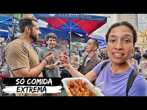 Provando comidas de rua nas FILIPINAS (nível brabo)