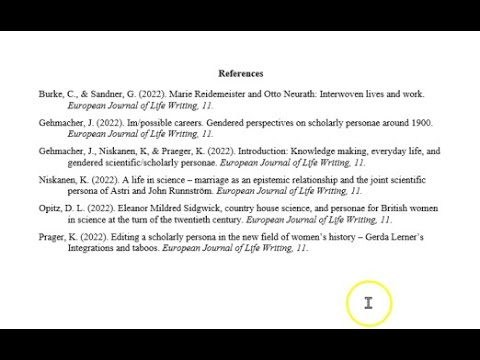 APA Style Formatting One Step at a Time-Formatting your References with Hanging Indent