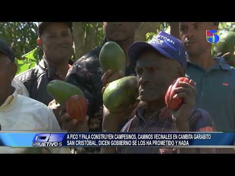 A pico y pala construyen campesinos caminos vecinales en Cambita Garabito | Objetivo 5